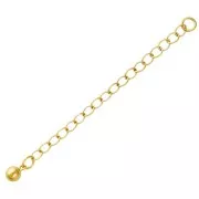 55mm cable mesh extension chains with ball - Gold Filled x20