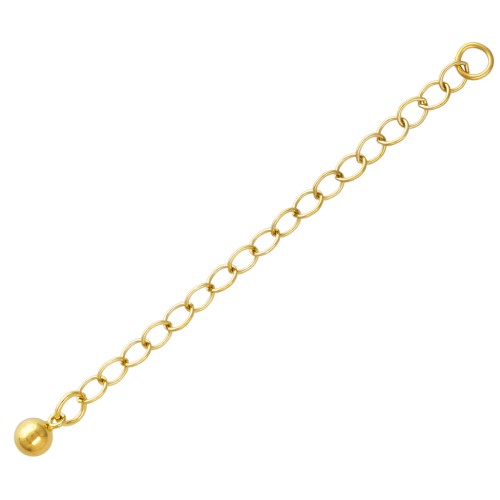 55mm cable mesh extension chains with ball - Gold Filled x20