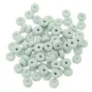 5.3x2.5mm Ceramic Heishi beads - Turquoise Green mat x30