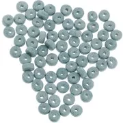 5.3x2.5mm Ceramic Heishi beads - Grey Blue mat x30