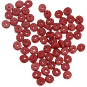 Heishi ceramic rondelle beads 5.3x2.5 mm - Red mat x30