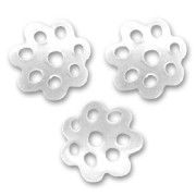bead cap 8mm second choice Silver tone x45|raw }}