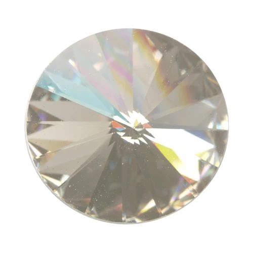 PureCrystal 1122 Rivoli Round Stone 8mm Crystal Silver Shade