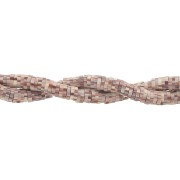 Heishi polymer clay rondelle beads 5x1 mm Multi Light Brown x39 cm