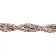 Heishi polymer clay rondelle beads 5x1 mm Multi Light Brown x39 cm