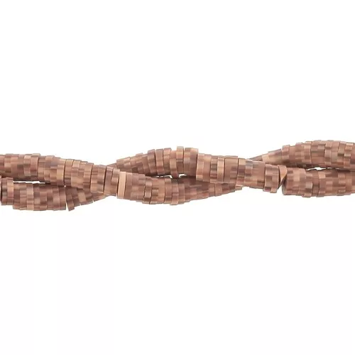 Heishi polymer clay rondelle beads 5x1 mm Multi Dark Brown x39 cm