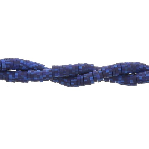 Heishi polymer clay rondelle beads 5x1 mm Multi Dark Blue x39 cm