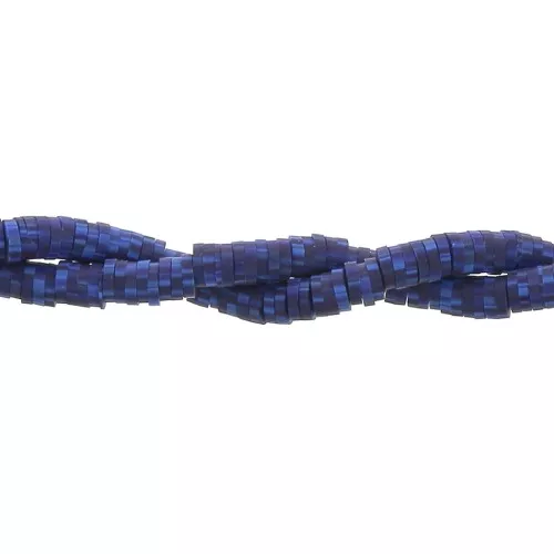 Heishi polymer clay rondelle beads 5x1 mm Multi Dark Blue x39 cm