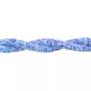 Heishi polymer clay rondelle beads 5x1 mm Multi Light Blue x39 cm