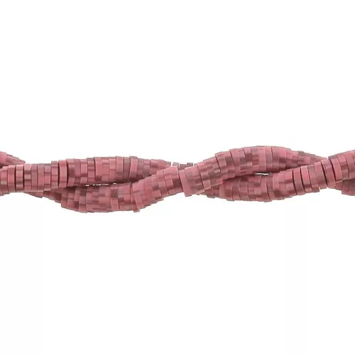 Heishi polymer clay rondelle beads 5x1 mm Multi Red x39 cm