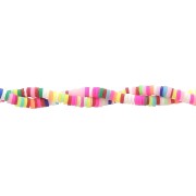 Heishi beads polymer clay rondelles 3.6x1 mm Multicolor Bright x45 cm
