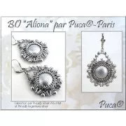 25mm Glass round cabochon by Puca® - Golden Mat x1