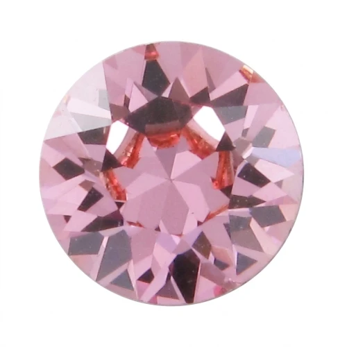 PureCrystal 1088 Round Stone 6mm Light Rose x1