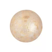18mm Glass round cabochon by Puca® - Opaque Ivory Spotted x1