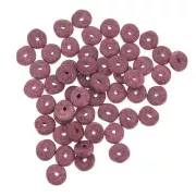 Heishi ceramic rondelle beads 5.3x2.5 mm - Prune mat x30