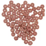 Heishi ceramic rondelle beads 5.3x2.5 mm - Terracotta mat x30