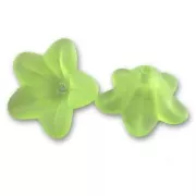 Flowers 6x12mm Frosted Green x10
