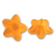 Flowers 6x12mm Frosted Orange x10