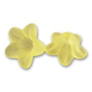 Flowers 6x12mm Frosted Yellow x10