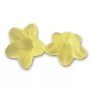 Flowers 6x12mm Frosted Yellow x10