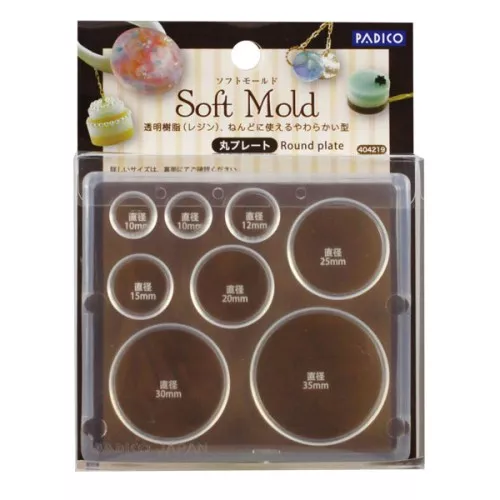 Padico Silicone mold for resin - Flat Rounds x1