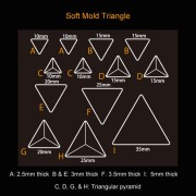 Padico Silicone mold for resin - Triangles x1