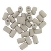 6.8x10mm Heishi style ceramic tube beads - Light Brown mat x10|raw }}