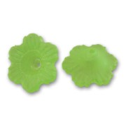 Flowers 4x11mm Frosted Green x10