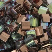 5x5x1.9mm Miyuki Tila Beads TL-55020 - Crystal Copper Rainbow x10g