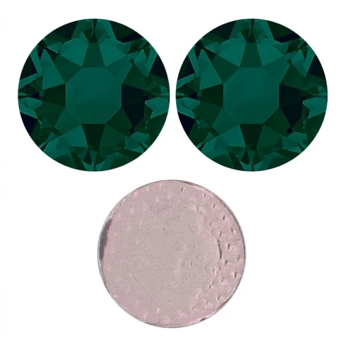 PureCrystal Hotfix Rhinestones 3mm Emerald x36