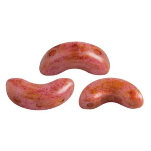 5x10 mm Arcos® by Puca® - Opaque Rose Spotted x10g