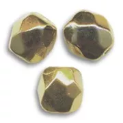 Fire Polished faceted round beads 5mm 24 K Gold Plated x50