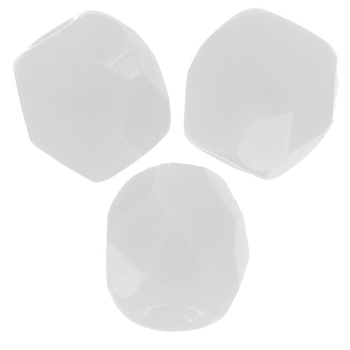 Fire Polished faceted round beads 3mm Opaque Grey x50