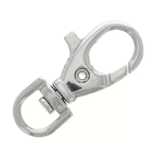 Lobster Keyring 37mm rhodium color x1