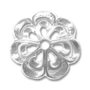 bead cap 22mm Silver tone  x1|raw }}