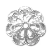 bead cap 22mm Silver tone  x1