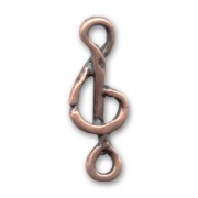 Music note charm 21mm Old copper tone x1|raw }}