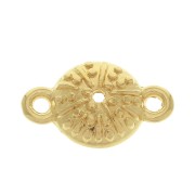 16x10mm 2-ring Zamac sea urchin spacer - fine Gold plated x1|raw }}