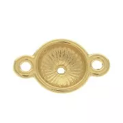 16x10mm 2-ring Zamac sea urchin spacer - fine Gold plated x1