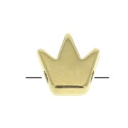 8mm Zamac crown bead - fine Gold plated x1|raw }}