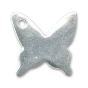 Butterfly charm 15mm  Silver tone x1
