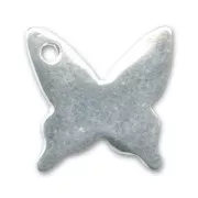 Butterfly charm 15mm  Silver tone x1
