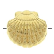 11.5mm Zamac seashell bead - fine Gold plated x1|raw }}
