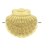 11.5mm Zamac seashell bead - fine Gold plated x1