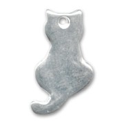 Cat charm 19mm  Rhodium x1