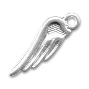 Angel wing charm 25mm Silver tone x1|raw }}
