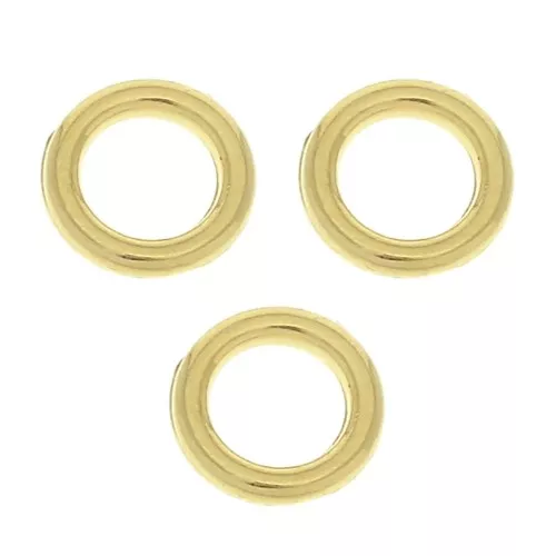 6x1.2mm Jumprings Closed- fine Gold plated x1