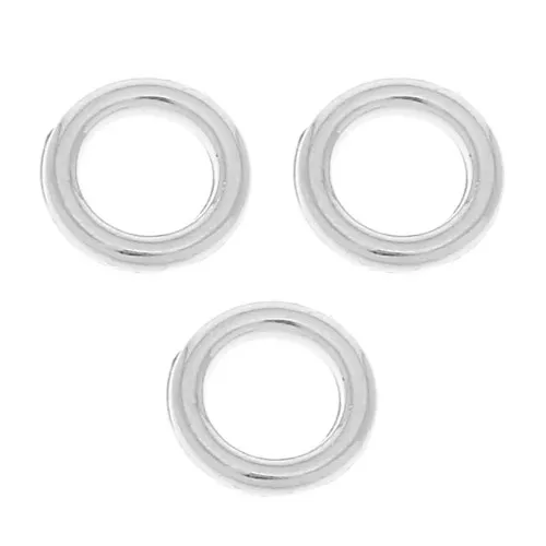 6x1.2mm Jumprings Closed - Antique Silver Plating x1