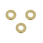 4x0.8mm Brass Heishi rondelle bead - fine Gold plated x1|raw }}