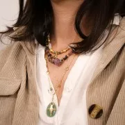 4x0.8mm Brass Heishi rondelle bead - fine Gold plated x1